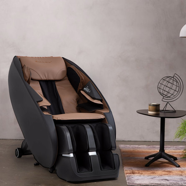 Inbox Zero Faux Leather Power Reclining Adjustable Width Heated Massage